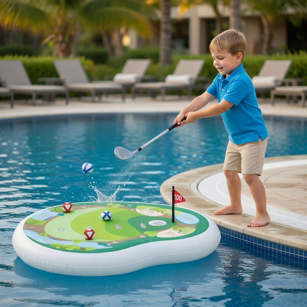 Inflatable Pool Golf Game for Water Fun