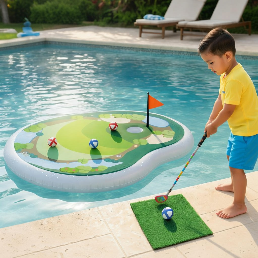 Inflatable Pool Golf Game for Water Fun