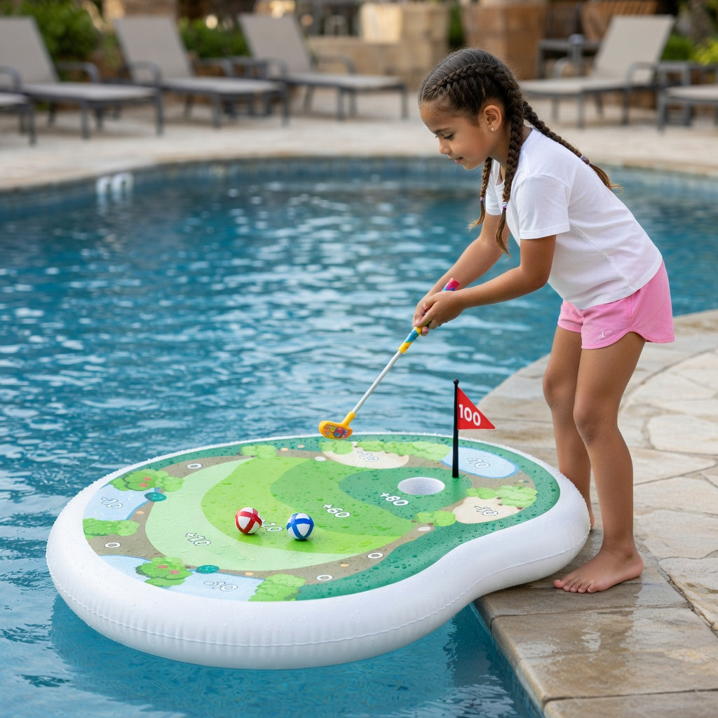 Inflatable Pool Golf Game for Water Fun