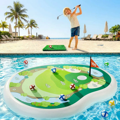 Inflatable Pool Golf Game for Water Fun